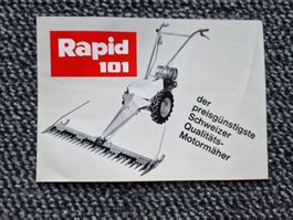 Original Prospekt Rapid 101 Motormäher