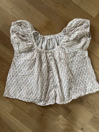Dôen Bluse Weiss Blumenmuster Grösse S Baumwolle