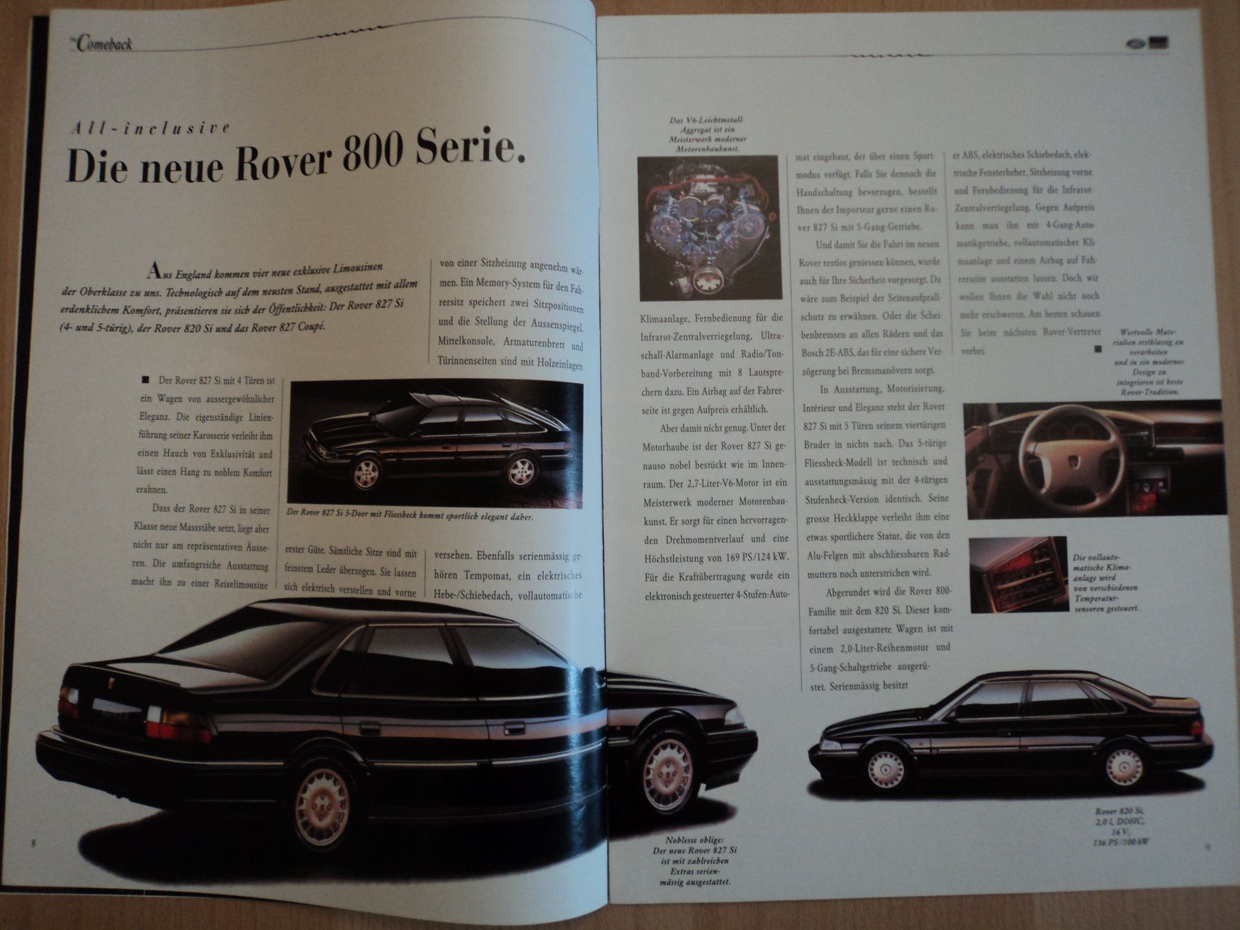Rover Dokumente: Prospekt Rover Gesamtprogramm 1993 mit Mini, Discovery usw. – Gebraucht aus Schwarzenburg von modelCARama 5