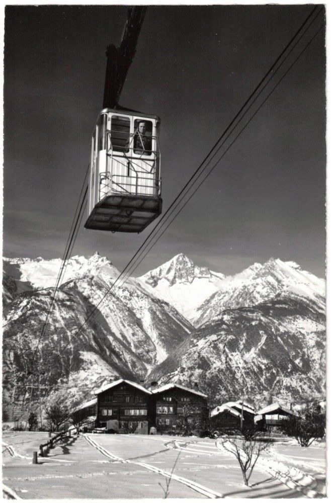 Cartoline postali: Unterbäch - Luftseilbahn Raron--Unterbäch – Usato da Binningen venduto da Mountainrider