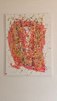 Tableau d'art abstrait moderne et coloré, pièce unique