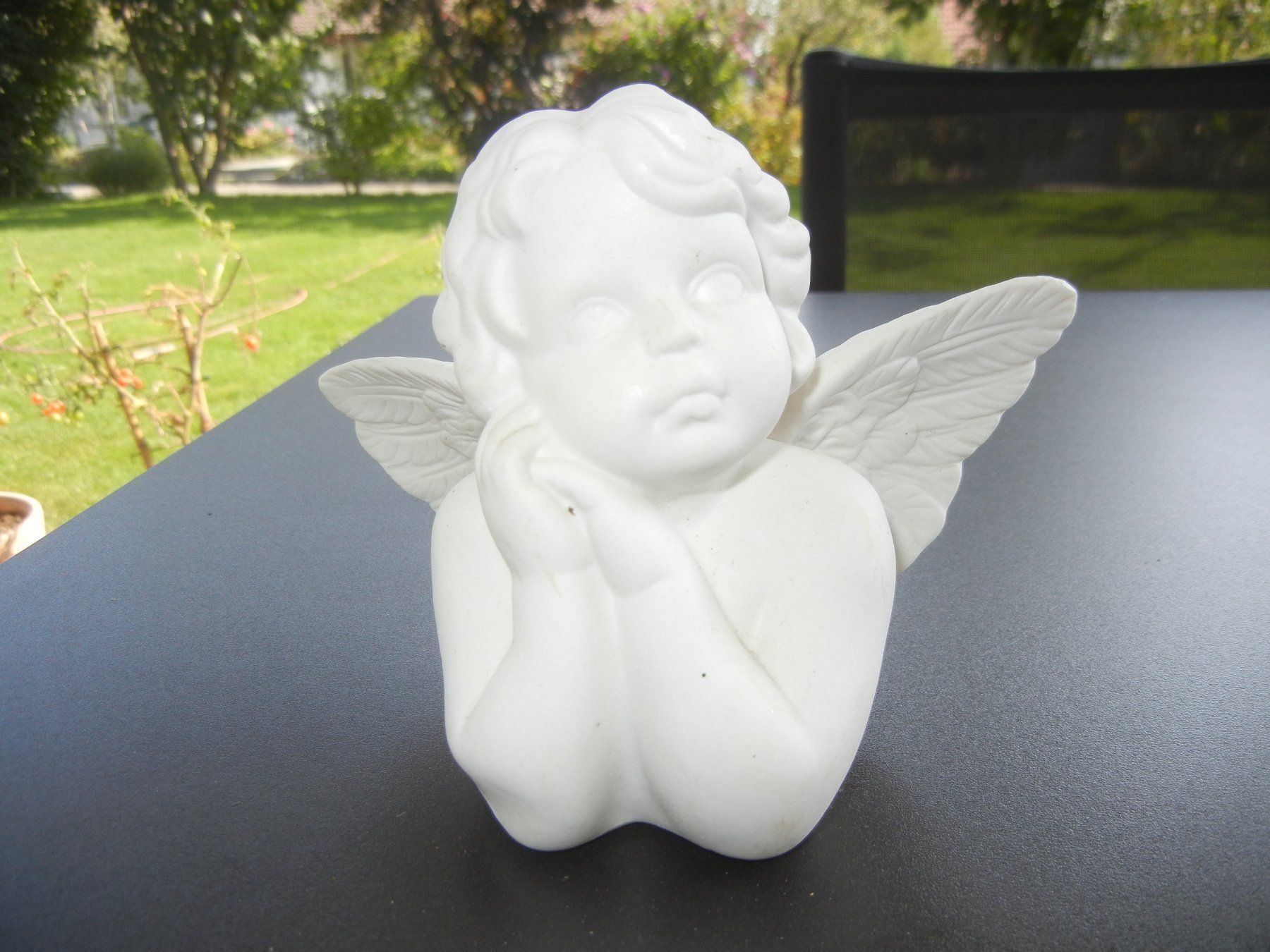 Statuette: Engel Büste, weiss aus Gips – Usato da Langendorf venduto da sonntag10 2