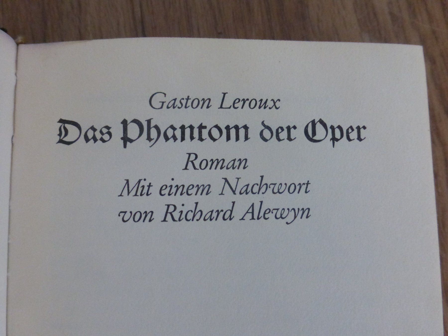 Libri: Das Phantom der Oper Leroux Bibliotheca Dracula Hanser – Usato da Zumikon venduto da psisound 9