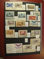 LOT FLUGPOST AUF PAPIER, VOLLSTEMPEL, SBK 750.00