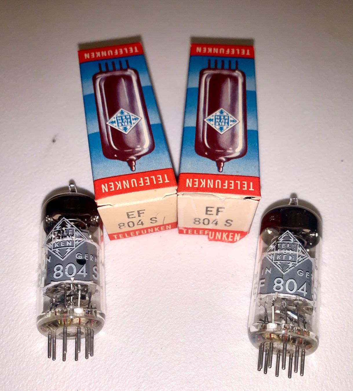 2 Röhren / Radioröhren EF804S (NF-Pentode) NOS, Telefunken (Neu (gemäss ...