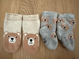 Söckchen Baby, Grösse 10-14, Teddy Bär, 2er Pack