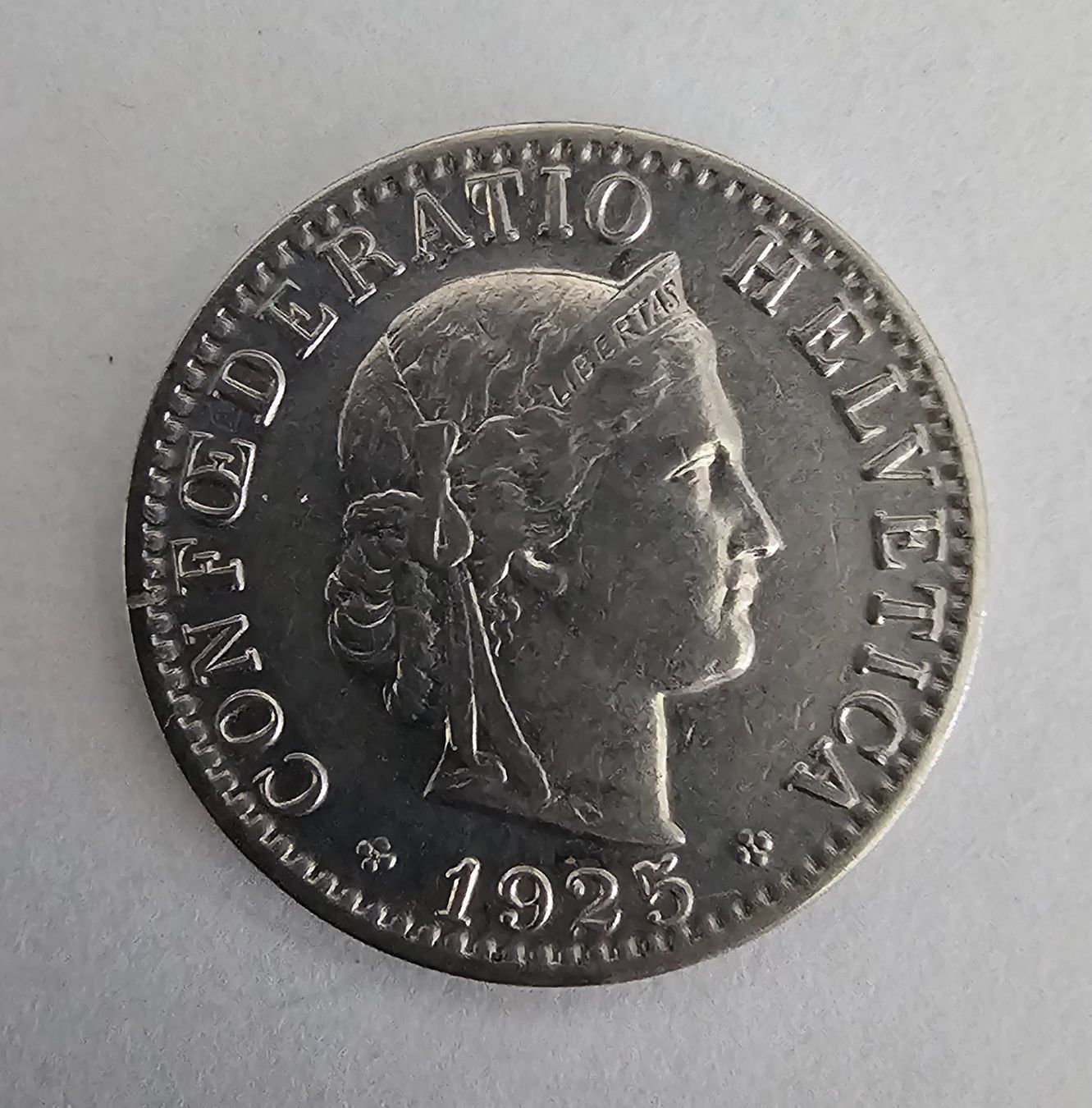 Tutti le monete: 26 Pièces 20 CTS 1925 – Usato da Cortaillod venduto da Titus130