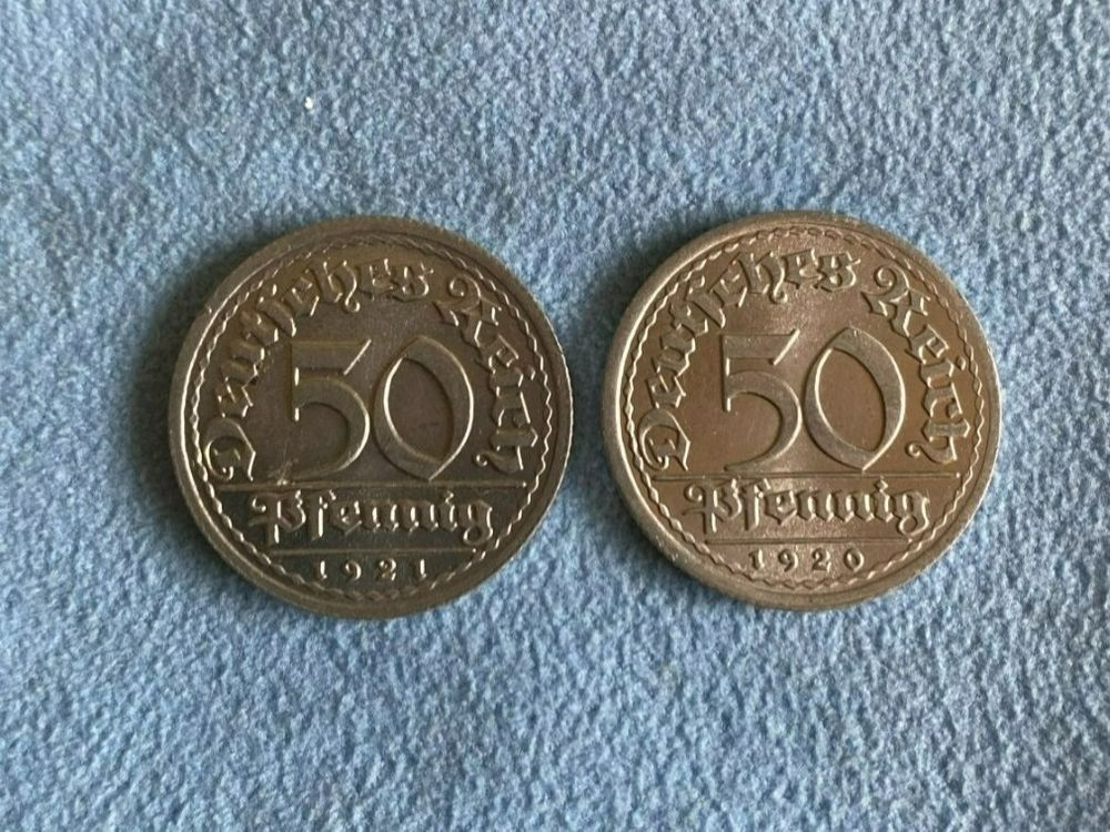 50 Pfennig Deutsches Reich 19201921 J Kaufen auf Ricardo