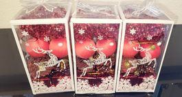Weihnachtsschmuck / Kugeln Hänger in Rot 48 Kugeln / Hänger