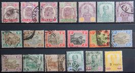 Malaysia British Staaten Lot mit alten Werten