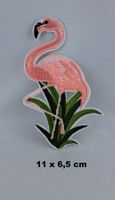FLAMINGO - Aufnäher - Aufbügler - Stickerei - 11x6,5cm
