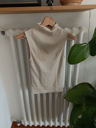 Haut à col montant Zara femme beige - Taille S