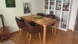 Esstisch aus Holz mit 4 Armlehnstühlen  Home24 Nicholas