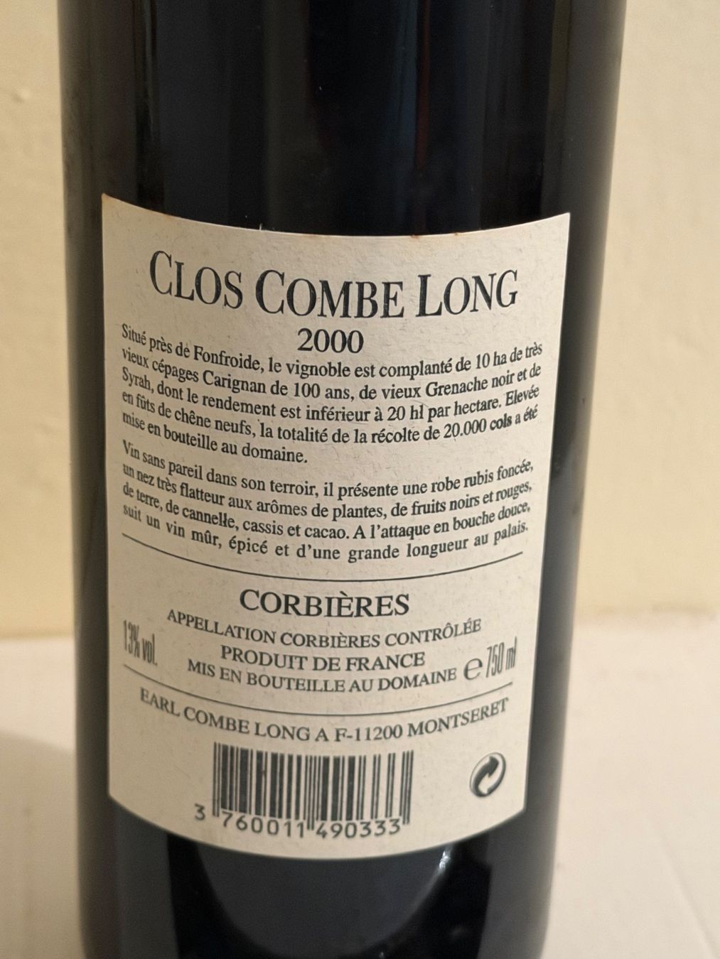 Vino: LANGUEDOC Corbières Clos Combe Long À Garance 2000 – Nuovo (secondo la descrizione) da Roche VD venduto da luc_jwm5 3