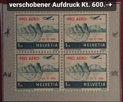 MA874) F35A1, Abart verschobener Aufdruck Kt. 600.-