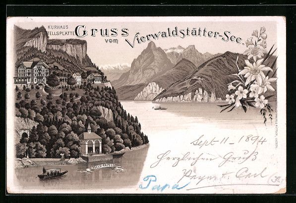 Ansichtskarten: Vorläufer-Lithographie Vierwaldstätter – Gebraucht aus Berlin von bartko-reher