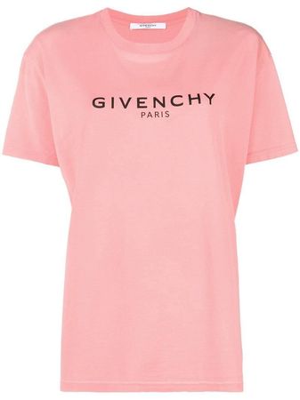 GIVENCHY Logo T-Shirt - Coral Gross S