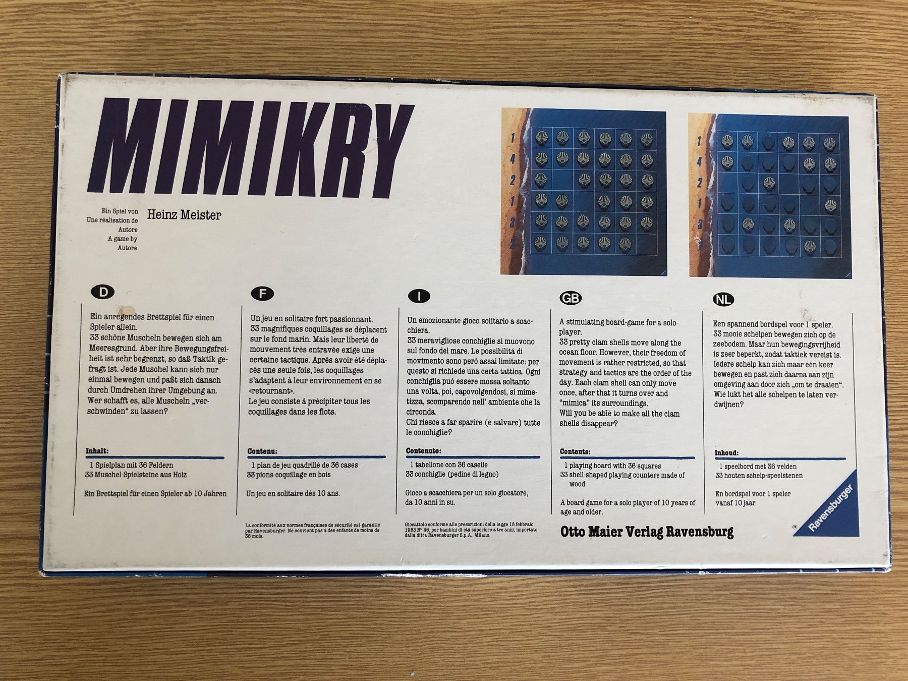 Ravensburger Giochi: MIMIKRY (SMARTES GAME VON RAVENSBURGER) – Usato da Wallisellen venduto da Fax 3