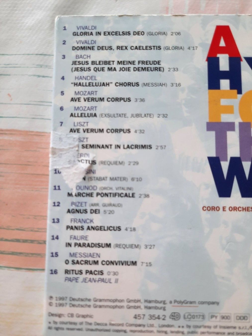 CD: CD A Hymn for the World – Usato da Pully venduto da bro_n52j 4