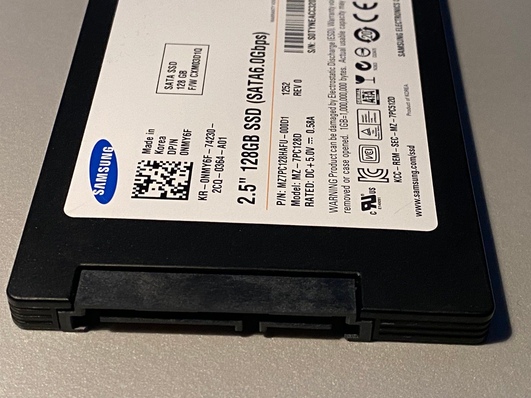 Kingston Harddisks: Samsung 128GB SSD Harddisk (42) – Gebraucht aus Langwiesen von Restposten-24 2