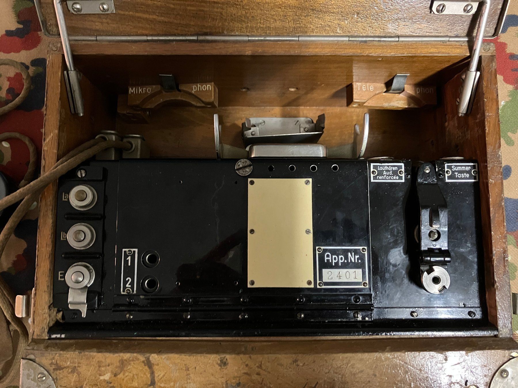 Telefoni: Feldtelefon historisch Swiss Army – Usato da Riedholz venduto da mastercom 3