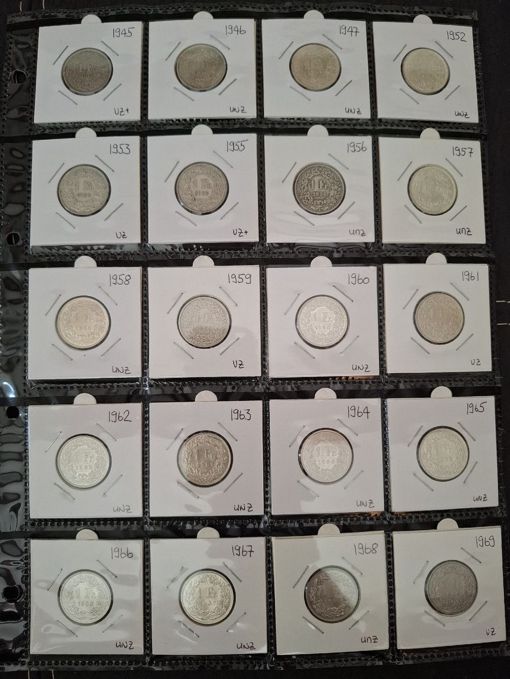 Tutti le monete: Schöne 1 Fr. Sammlung ab 1850 – Usato da Hunzenschwil venduto da Hardrock6 2