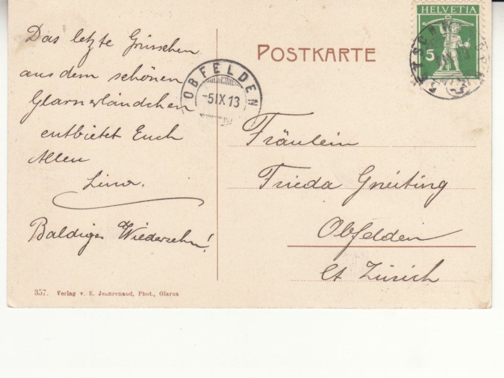 Cartoline postali: Engisee 1913 – Usato da Bürglen TG venduto da StampGraf 1
