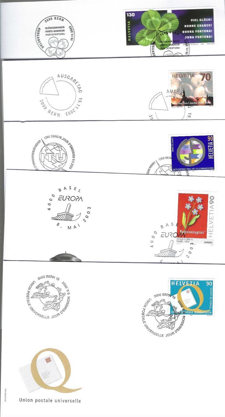 Tutti i francobolli: CH 13 Stück FDC 2003 – Usato da Koblenz venduto da Markenhimmel 3