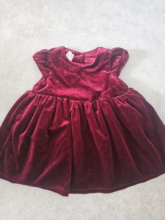 Robe de fête en velours rouge H&M, taille 74