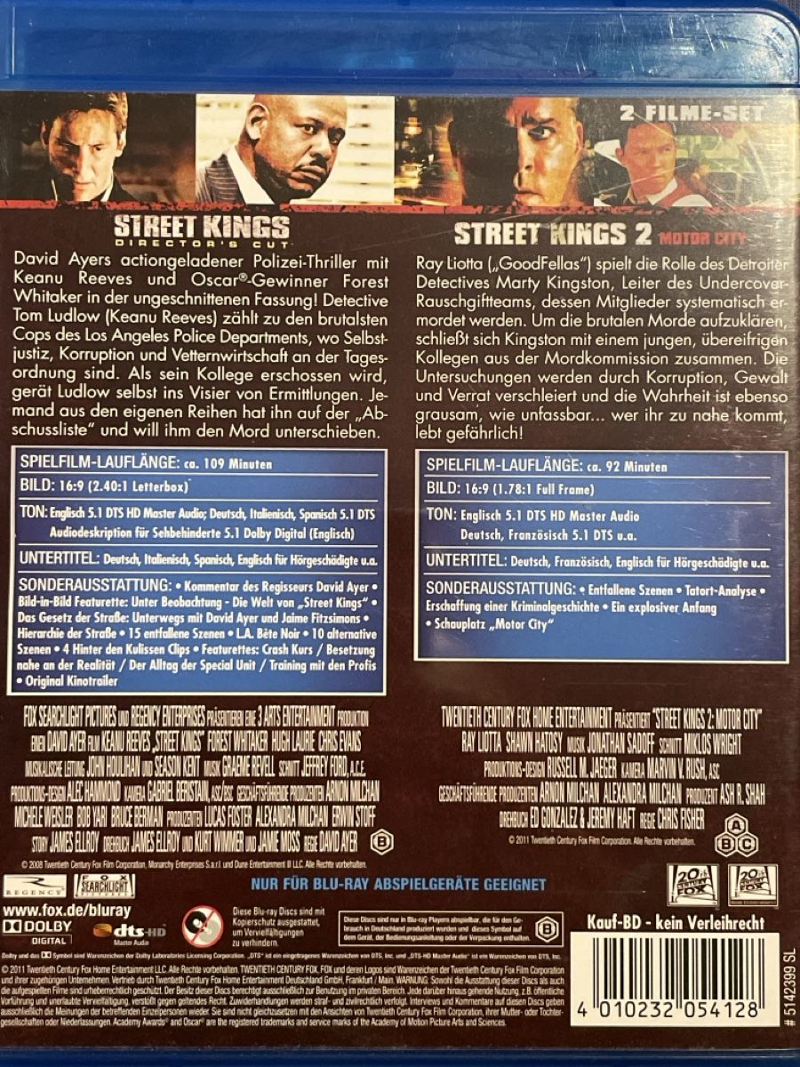 Tutti i DVDs: Street Kings 1+2 – Nuovo (secondo la descrizione) da Waldenburg venduto da Gonzo8 1