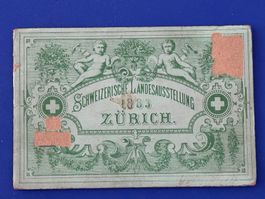 Landesausstellung in Zürich 1883. Leporello mit 5 Ansichten