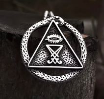 Schlangen-Amulett ( Uroboros) mit Symbol, Edelstahl