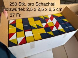 Holzwürfel 2,5x2,5x2,5 cm 250 Stk. pro Schachtel