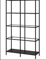 IKEA VITTSJÖ Regal schwarz / Glas (100 x 175 cm)