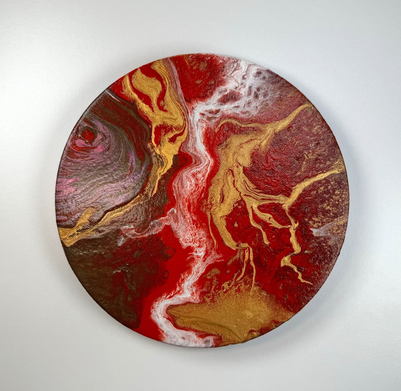 Dipinti: Acryl-Flüssigmalerei, kreisförmig – Usato da Schlieren venduto da MayaSheng1983