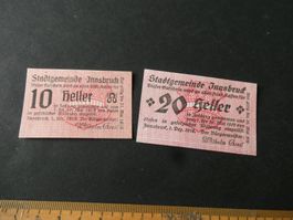 Oesterreich,  Innsbruck - Notgeldscheine