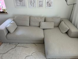 Ecksofa von Pfister hellbeige Stoff