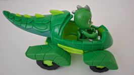PJ Masks Gekko Fahrzeug mit Figur grün guter Zustand