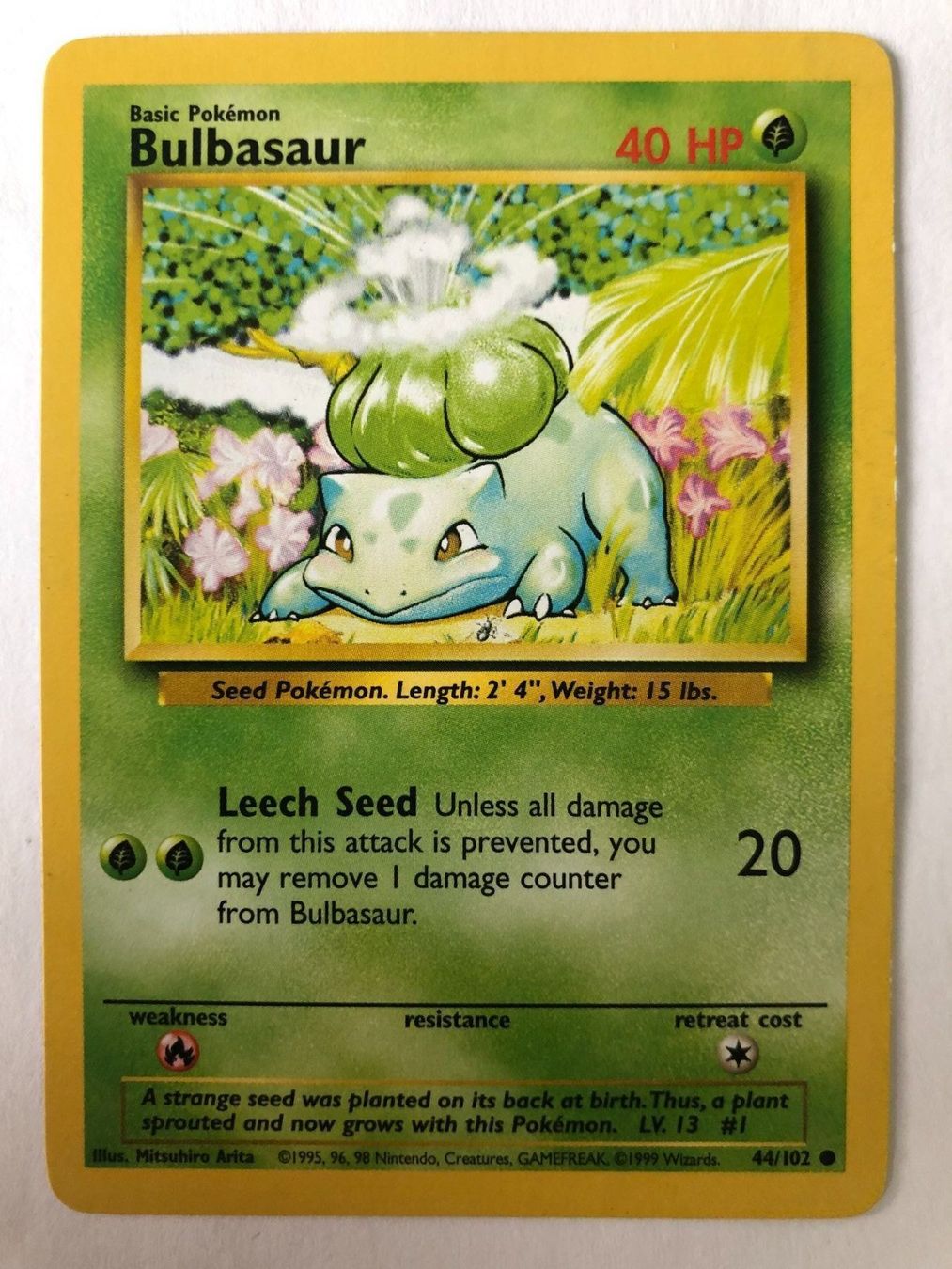 Pokémon Carte collezionabili: Bulbasaur - Base Set - Pokemon – Usato da Nussbaumen AG venduto da Bika-Shop