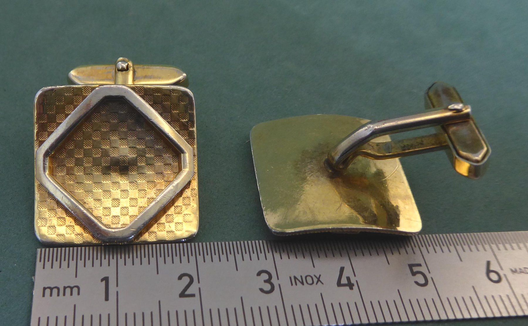 Gemelli: Manschetten Knöpfe, METALL VERGOLDET – Usato da Muri AG venduto da silvermouse007 2