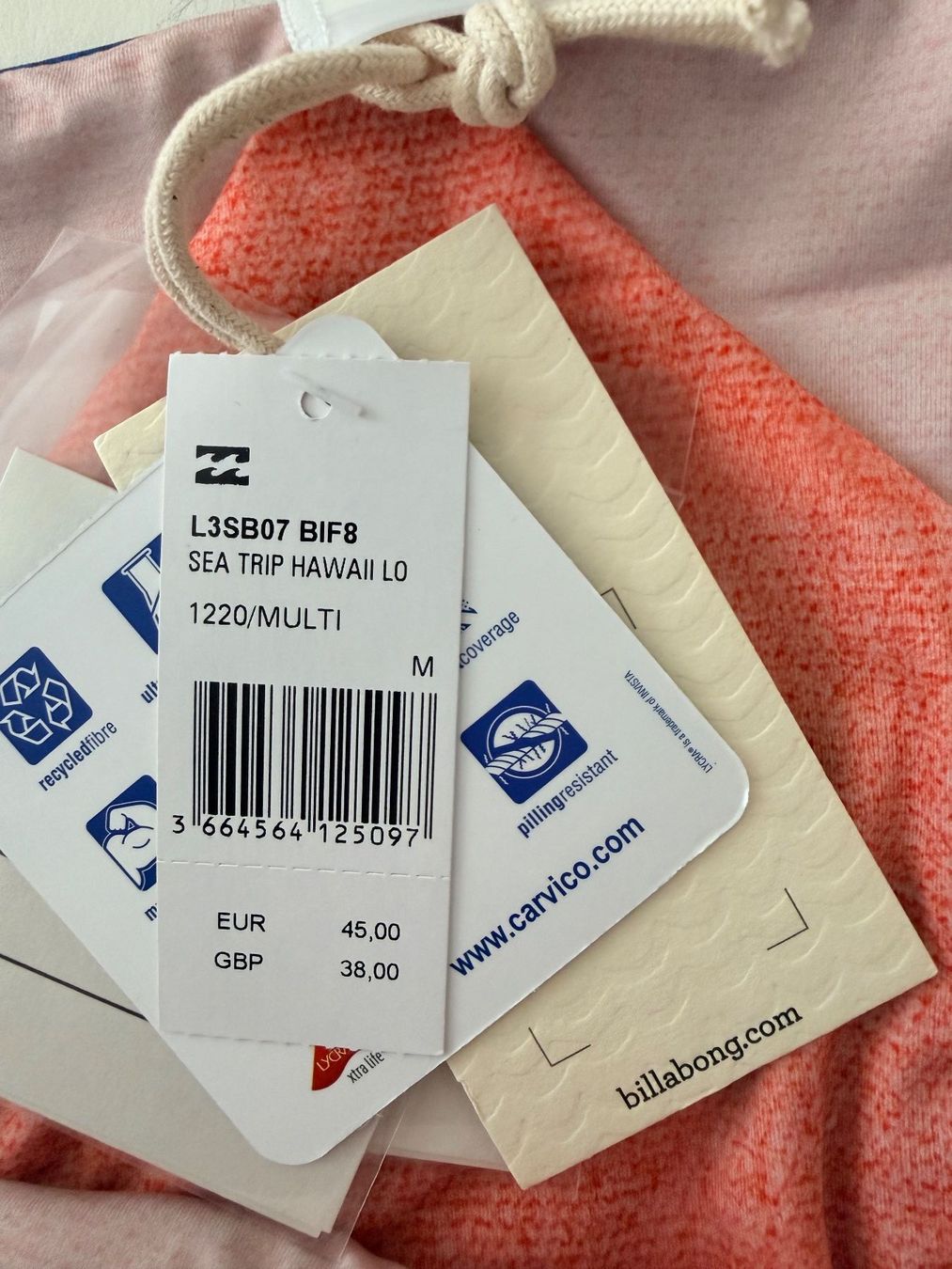 Billabong Costumi da bagno & Bikini: BILLA BONG, Bikini, Grösse M, Farbe Blau/Rosa – Nuovo e nell'imballaggio originale da Rudolfstetten venduto da gst_g7xl 3