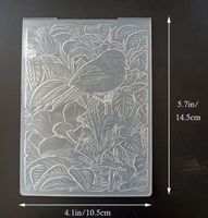 Vogel, Blumen, Blätter  - Prägeschablone