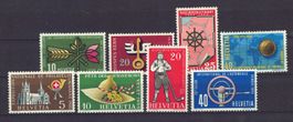 Hel 1954-55, 316-323, 2 Sätze, Postfrisch **