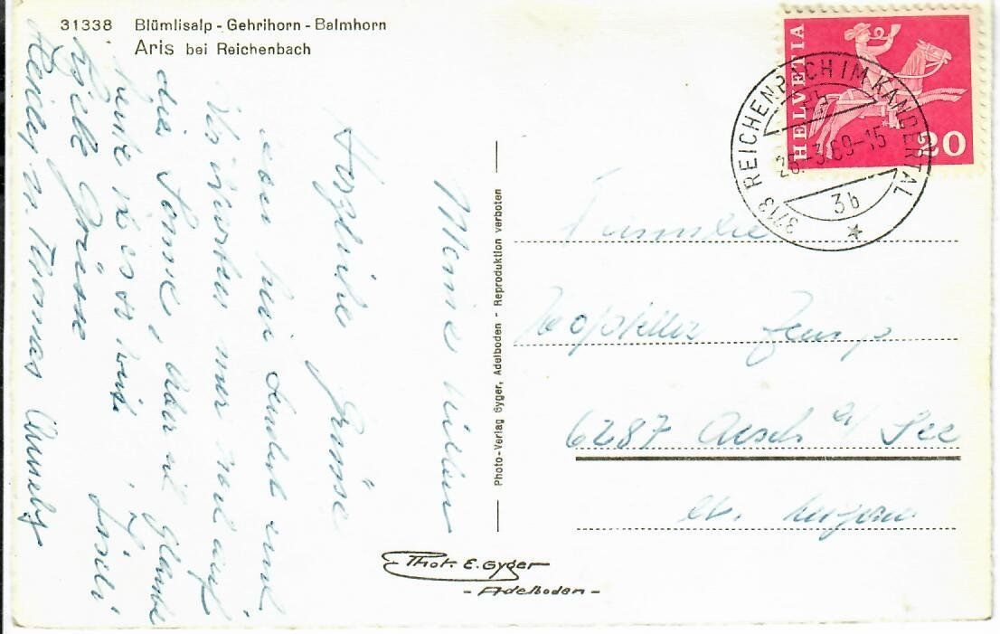 Cartoline postali: Aris bei Reichenbach – Usato da Hochdorf venduto da Ziegel-16 1