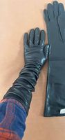 guanti in pelle eleganti neri NAVYBOOT