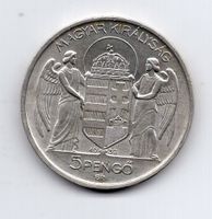 (1385) Ungarn, 5 Pengö, 1939, vz