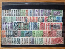 Briefmarken weltweit auf Karte D7 Zustand gemäss Bild