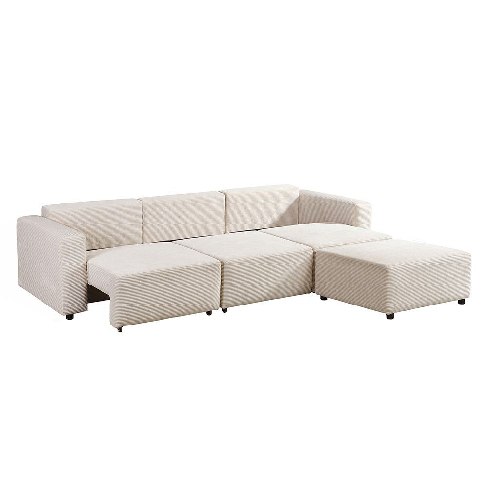 Divani: Modulares Schlafsofa VERA L - 295x168cm Beige – Nuovo e nell'imballaggio originale da Wallenwil venduto da toesstal-vertrieb 5