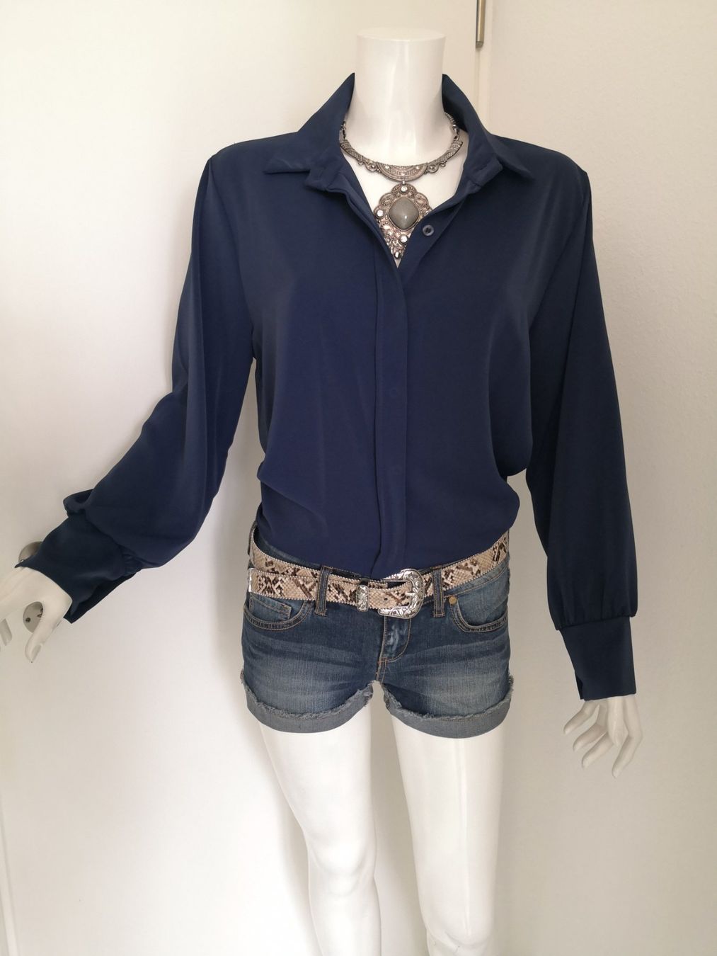 Mango Camicette: 🤩MANGO VISKOSE BLUSE BLAU, NEU – Nuovo (secondo la descrizione) da Olten venduto da Naja-Twins-Twins 2