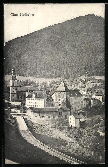 Cartoline postali: AK Chur, Ortsansicht mit Hofkeller, 1907 – Usato da Berlin venduto da bartko-reher